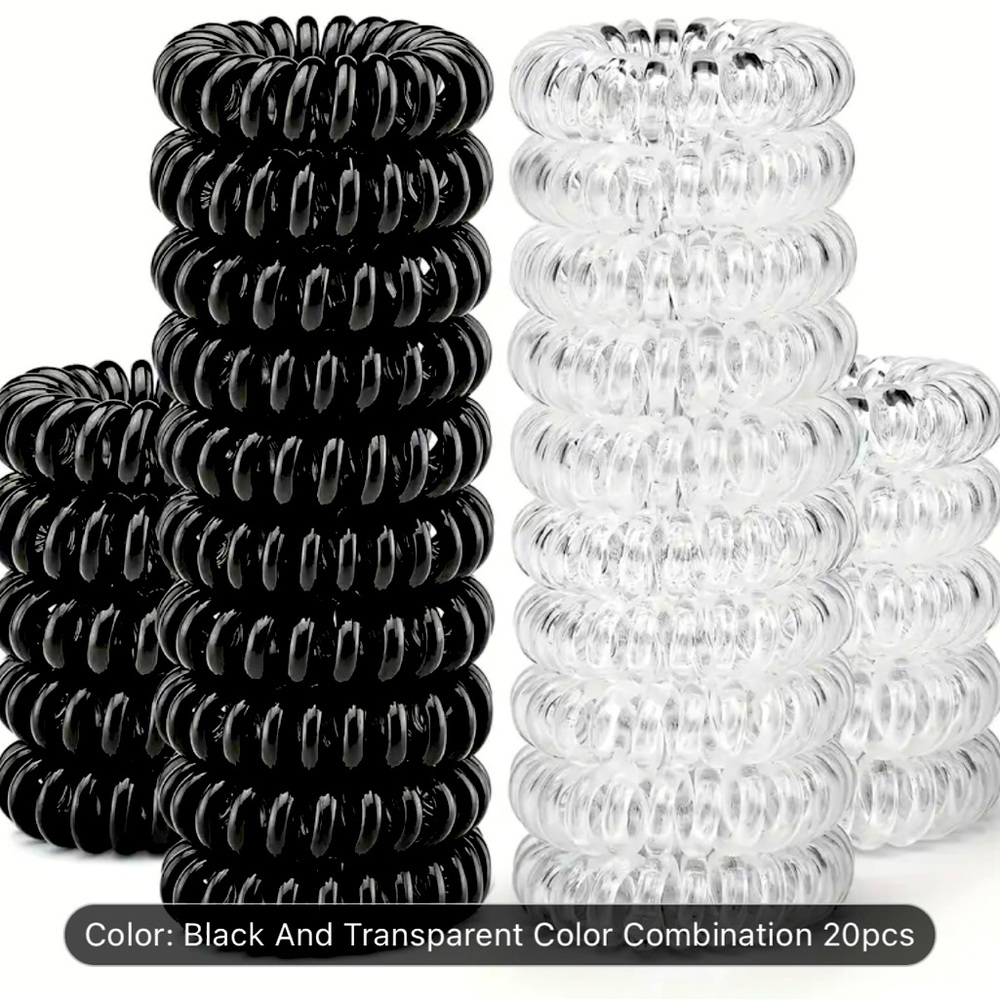 20 Piece Spiral Hair Ties